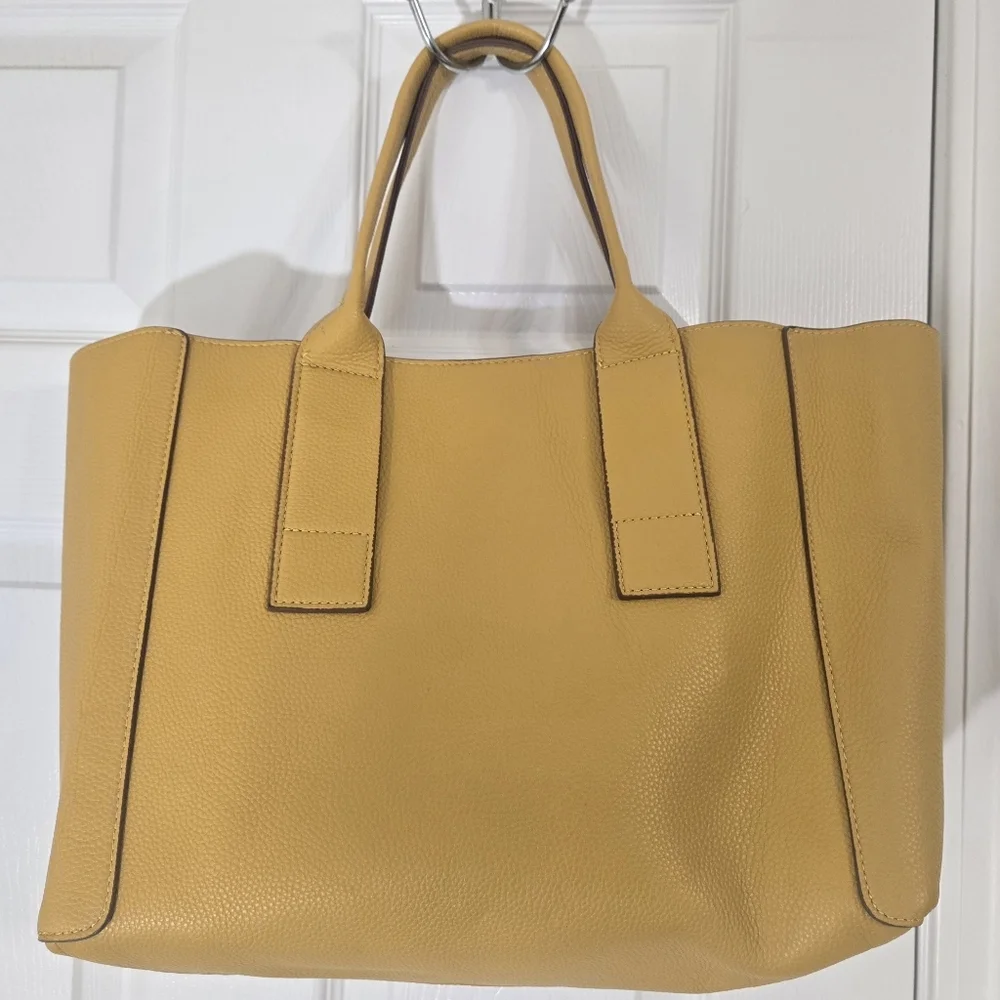 MNG Mango/Mustard Yellow Tote Purse Bag Boho Office Beachy Travel